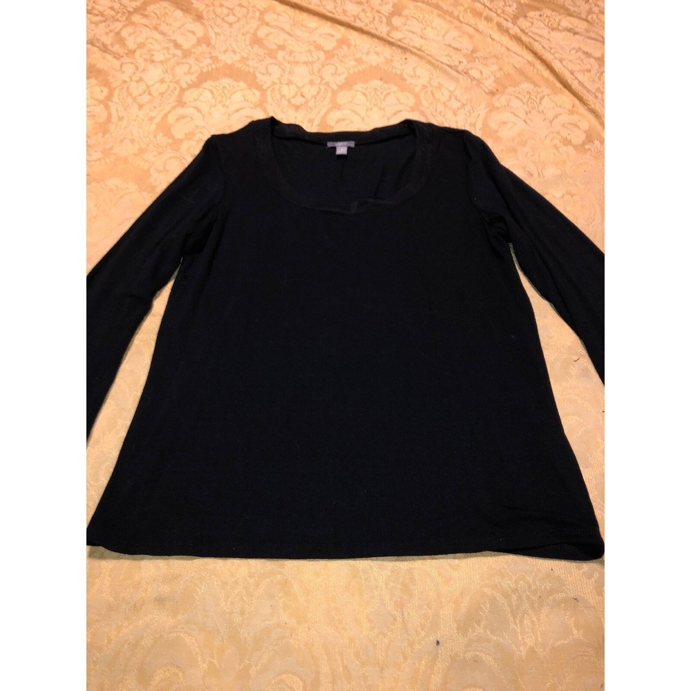 J Jill Size Small Top Shirt Black Long Sleeve Casual Rayon Lycra - Picture 2 of 6